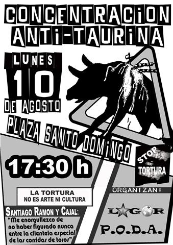 cartel antitaurino uesca 2009
